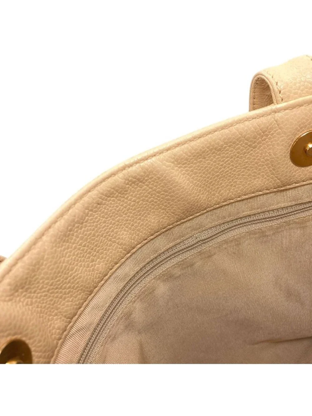 Chanel CC Logo Gold Handbag Grained Calfskin